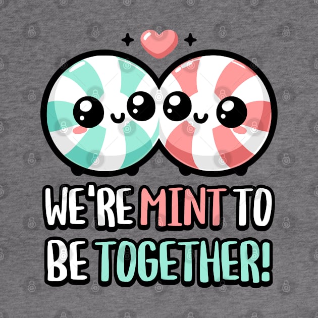 We're Mint To Be Together! Cute Breath Mint Pun by Cute And Punny